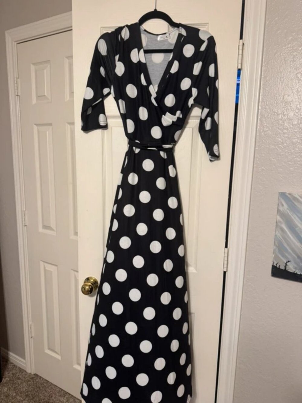 Polka dot maxi dress